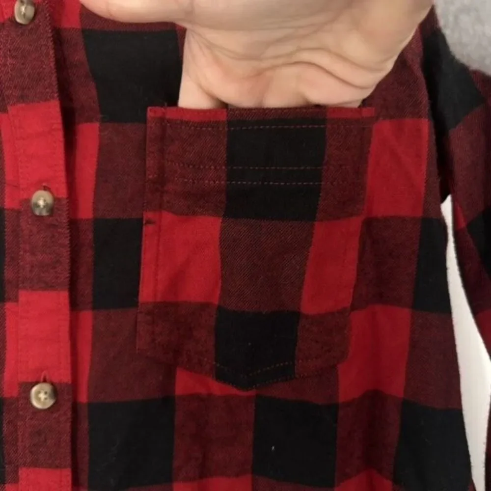 Abercrombie & Fitch Women’s Buffalo Plaid Button Down Soft A&F Collection Small - Picture 10 of 12